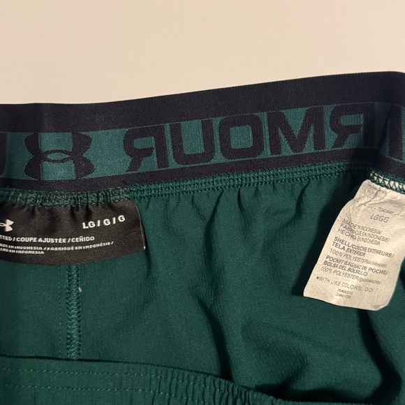 Under Armour Men's Dark Green Athletic Shorts - Picture 3 of 3